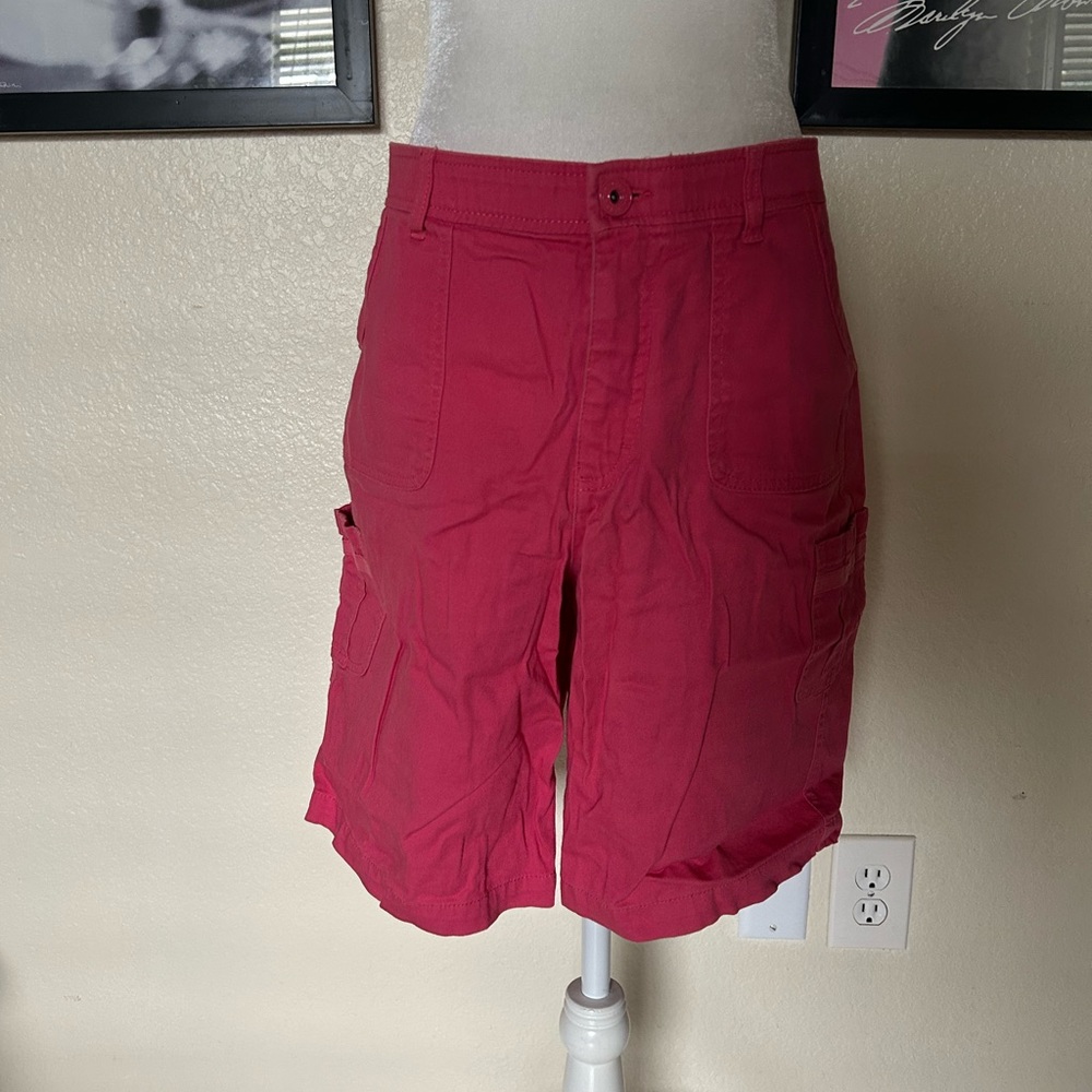 Gloria Vanderbilt Women's Pink Cargo Shorts